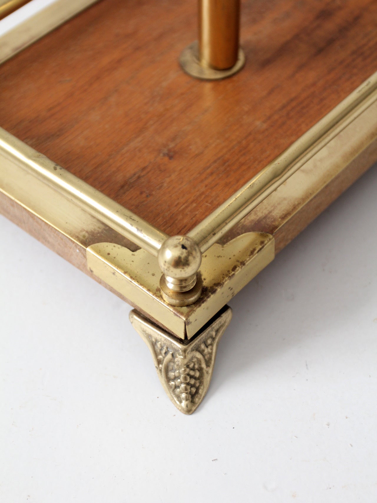 vintage Hollywood Regency brass fireplace tools set