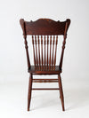 antique press back side chair