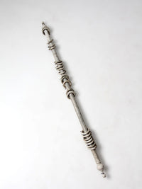 antique painted wood curtain rod with rings