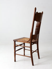 antique press back dining chair