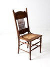 antique press back dining chair