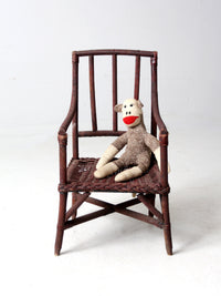antique American wicker child's chair