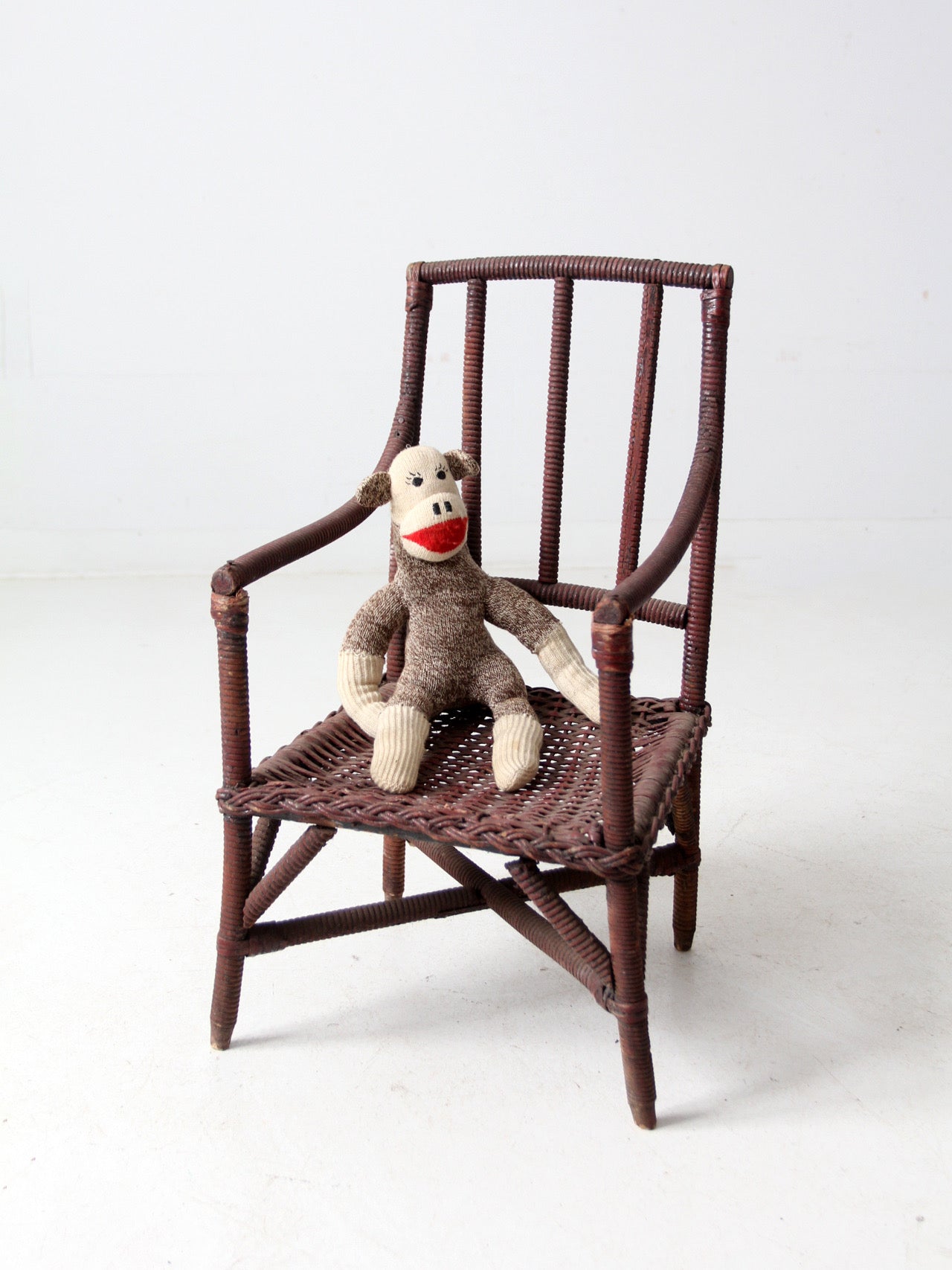 antique American wicker child's chair