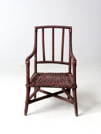antique American wicker child's chair