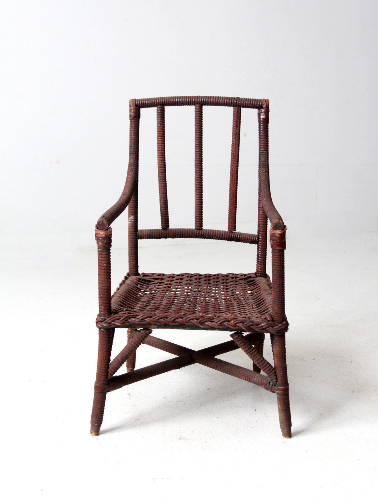 antique American wicker child's chair