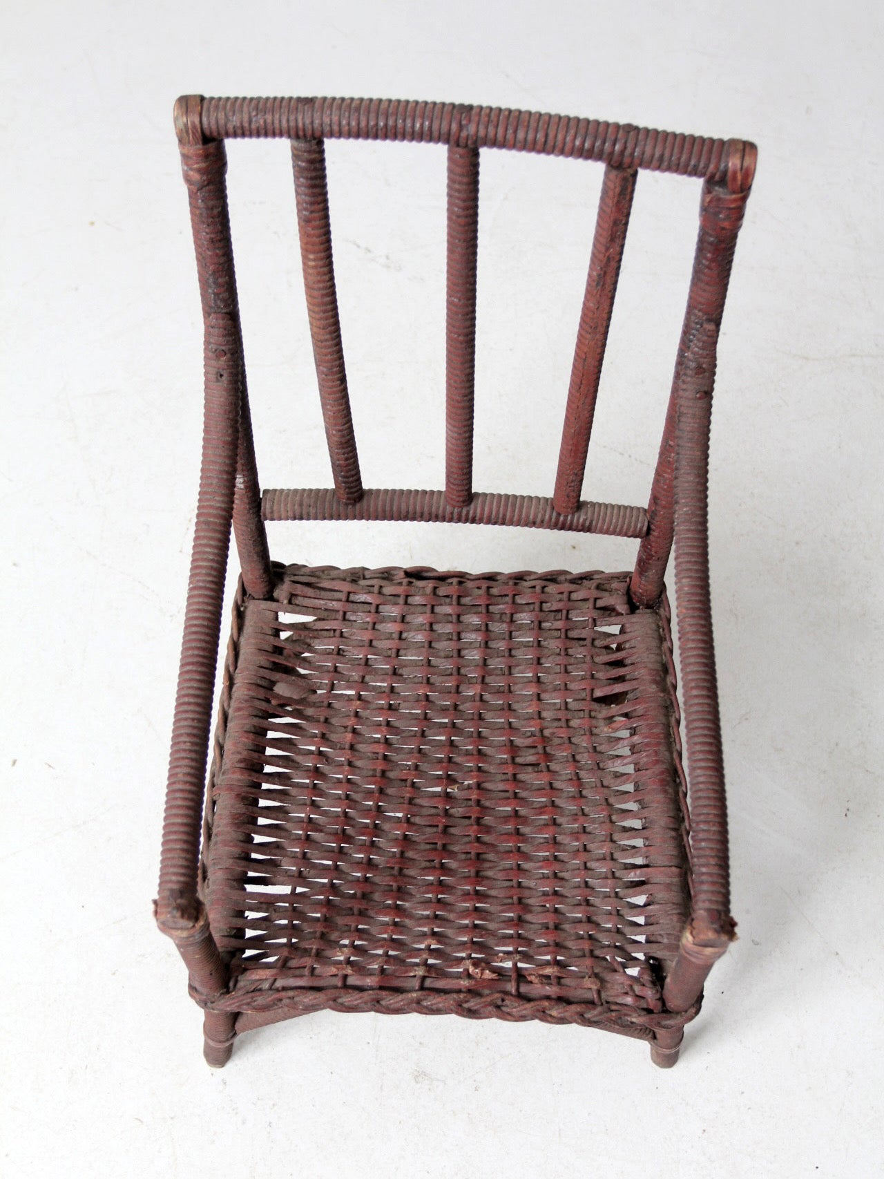 antique American wicker child's chair