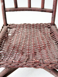 antique American wicker child's chair