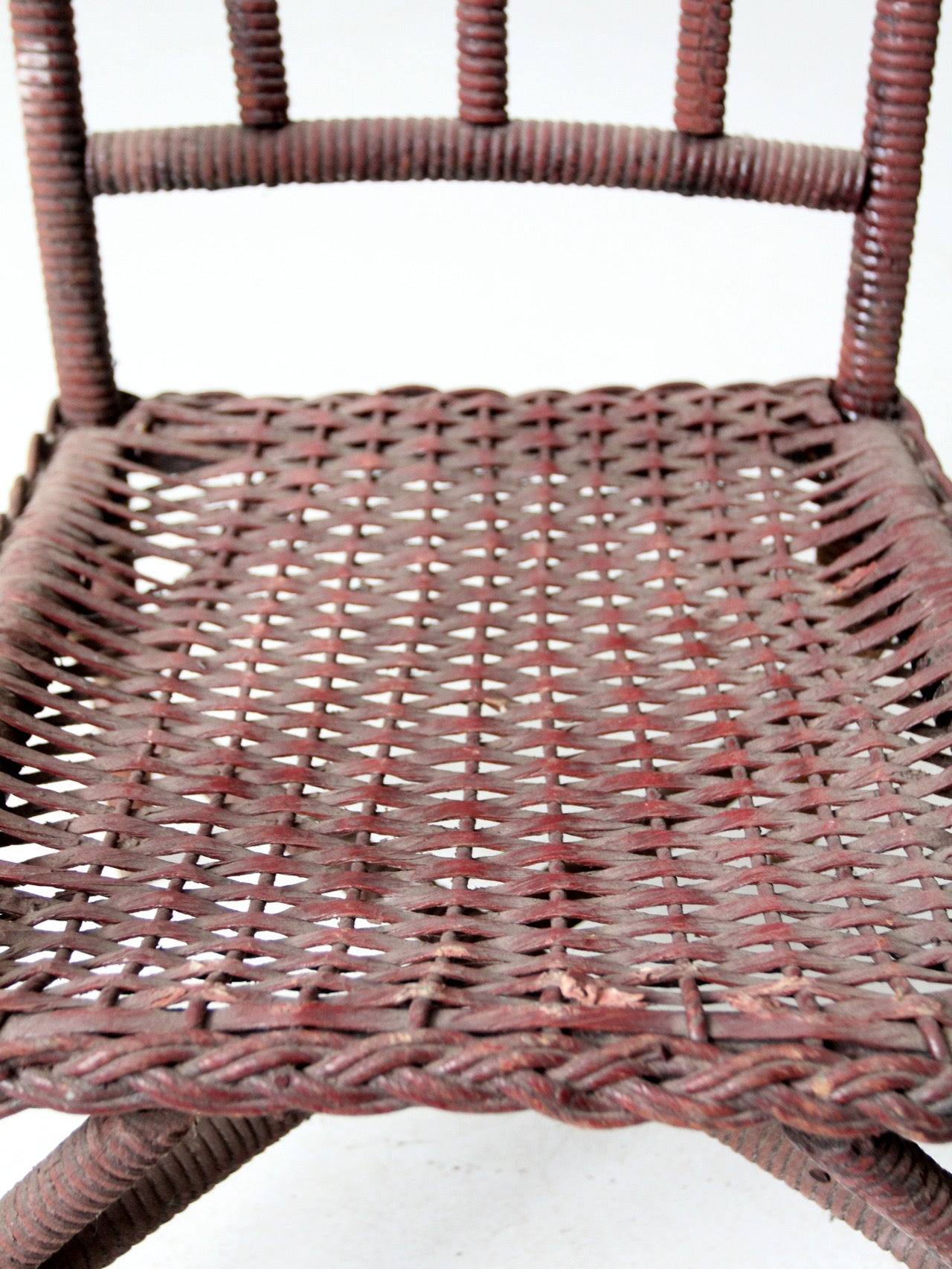 antique American wicker child's chair