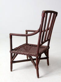 antique American wicker child's chair