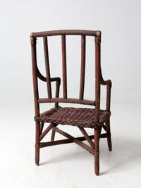 antique American wicker child's chair