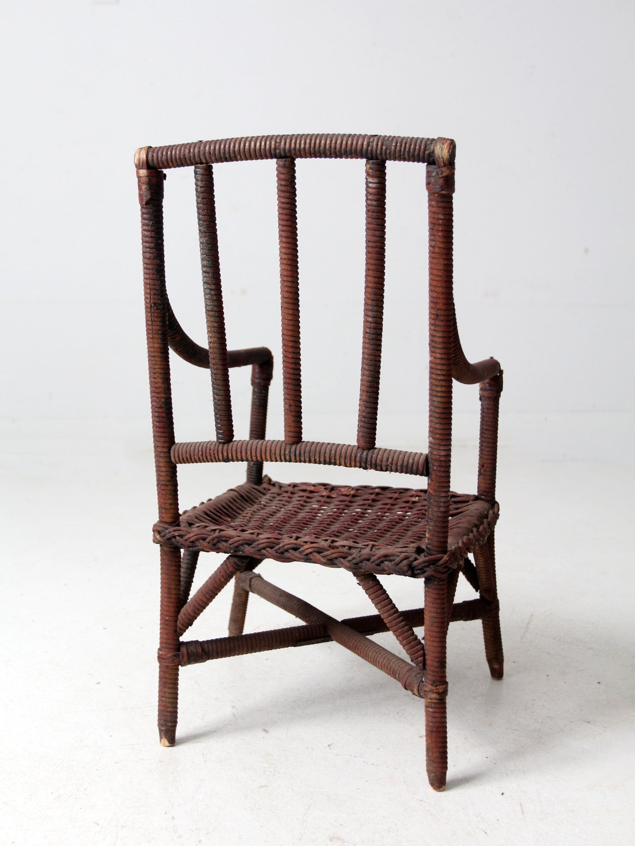 antique American wicker child's chair