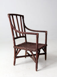 antique American wicker child's chair