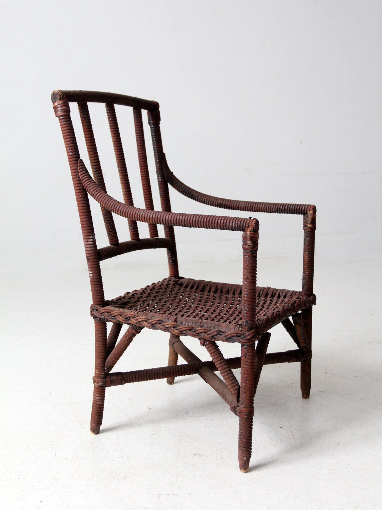 antique American wicker child's chair