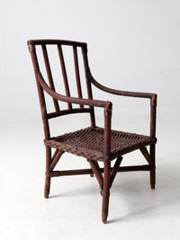 antique American wicker child's chair