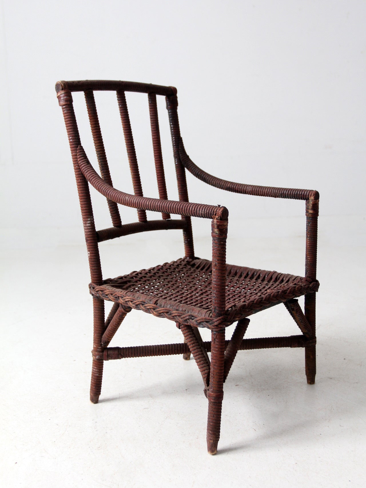 antique American wicker child's chair
