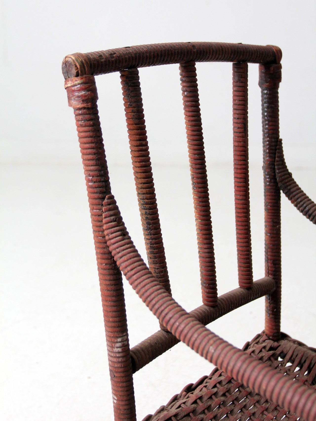 antique American wicker child's chair