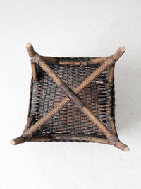 antique American wicker child's chair