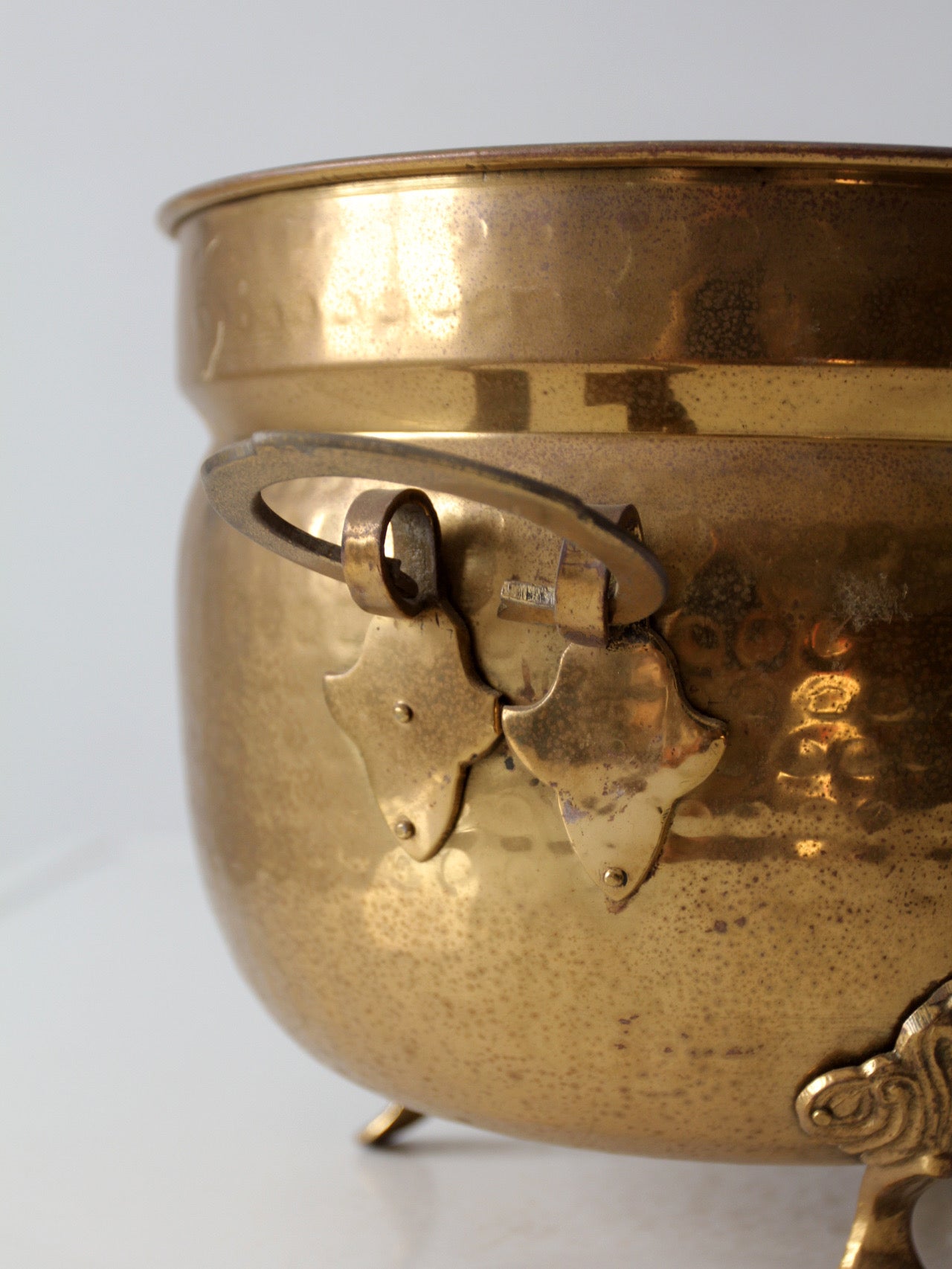 antique Victorian brass jardiniere planter
