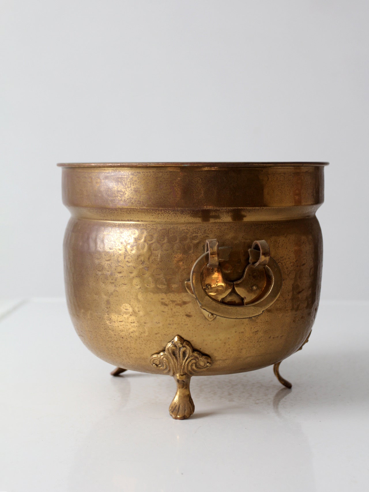 antique Victorian brass jardiniere planter