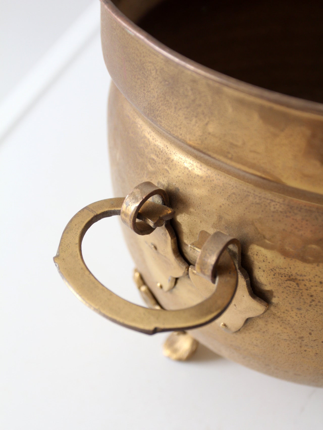 antique Victorian brass jardiniere planter
