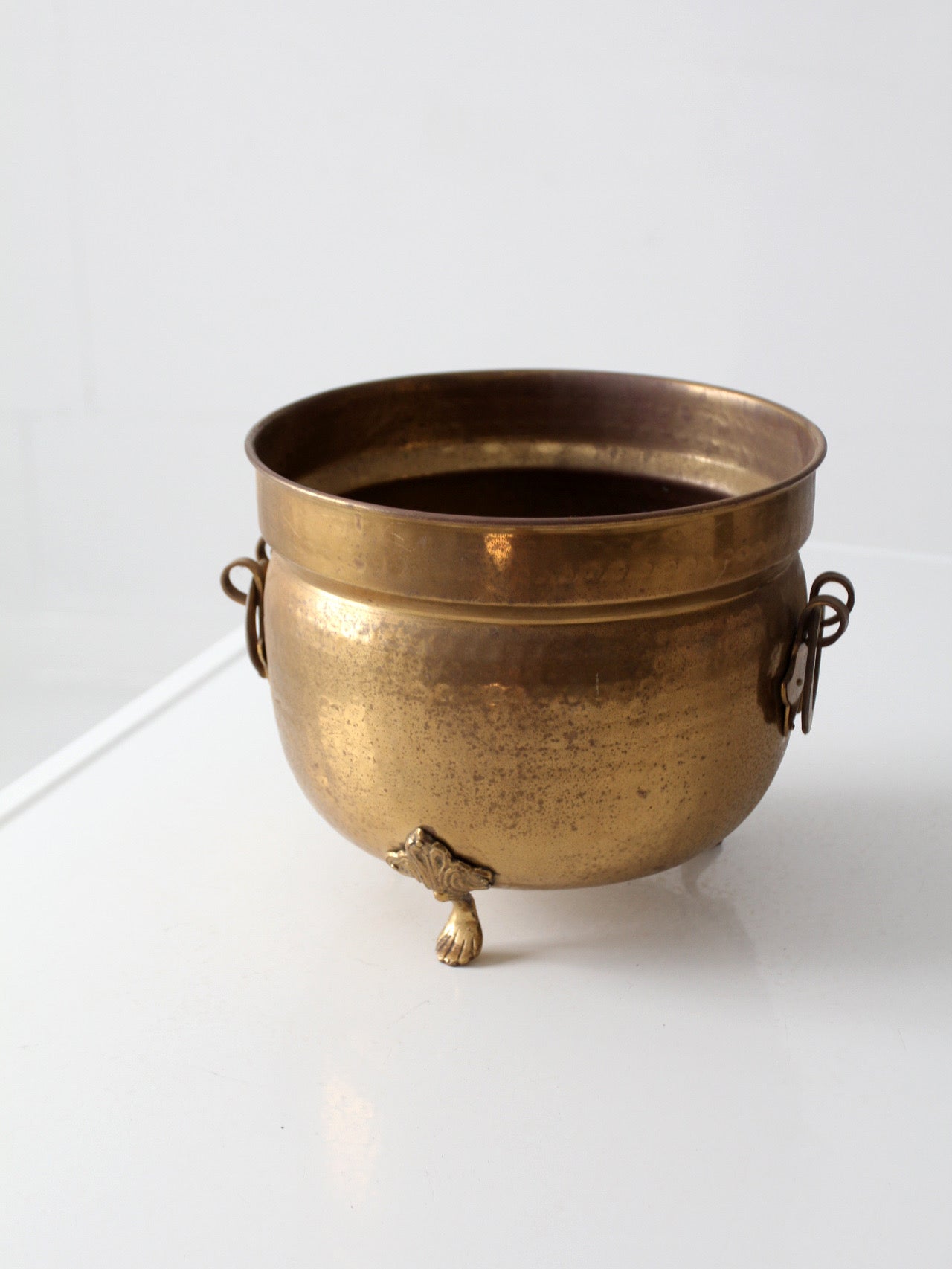 antique Victorian brass jardiniere planter