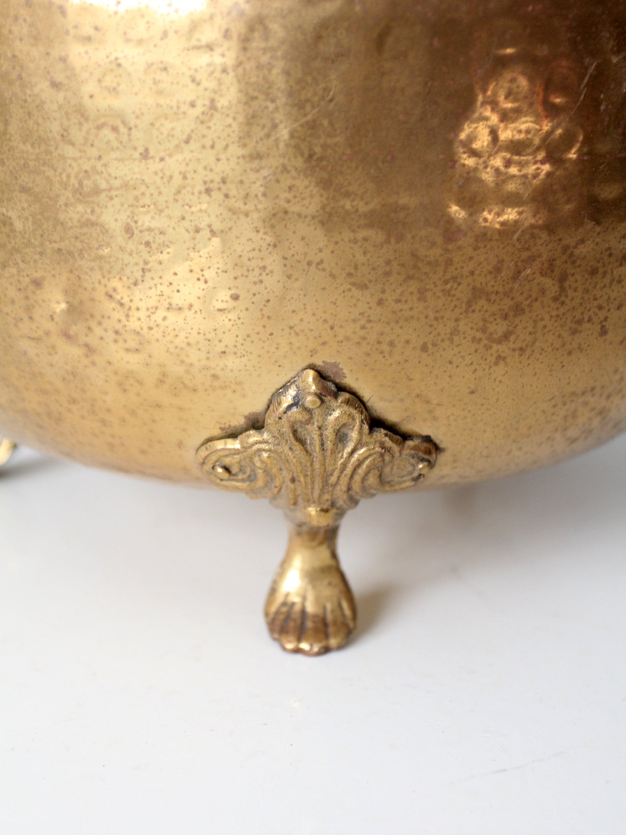 antique Victorian brass jardiniere planter