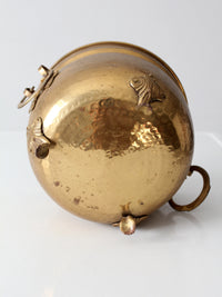 antique Victorian brass jardiniere planter