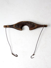 antique wooden shoulder yoke