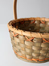 vintage splint weave basket