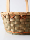 vintage splint weave basket