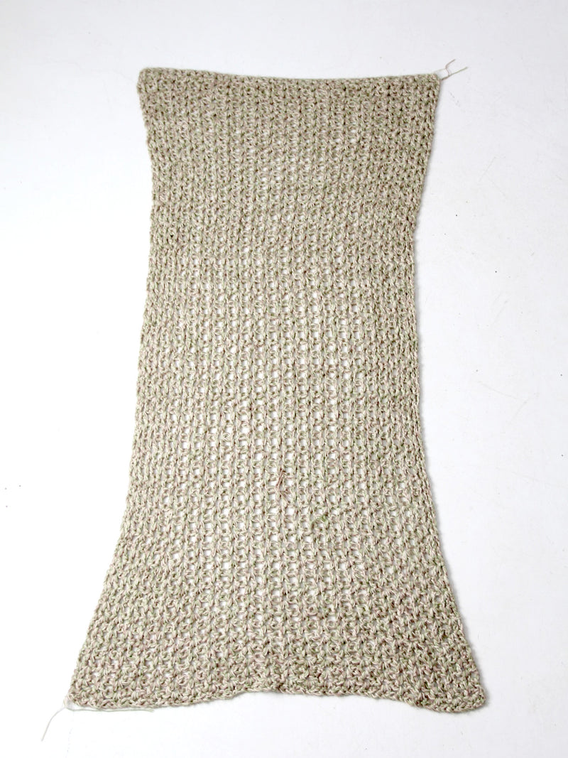 vintage hand-knit throw blanket