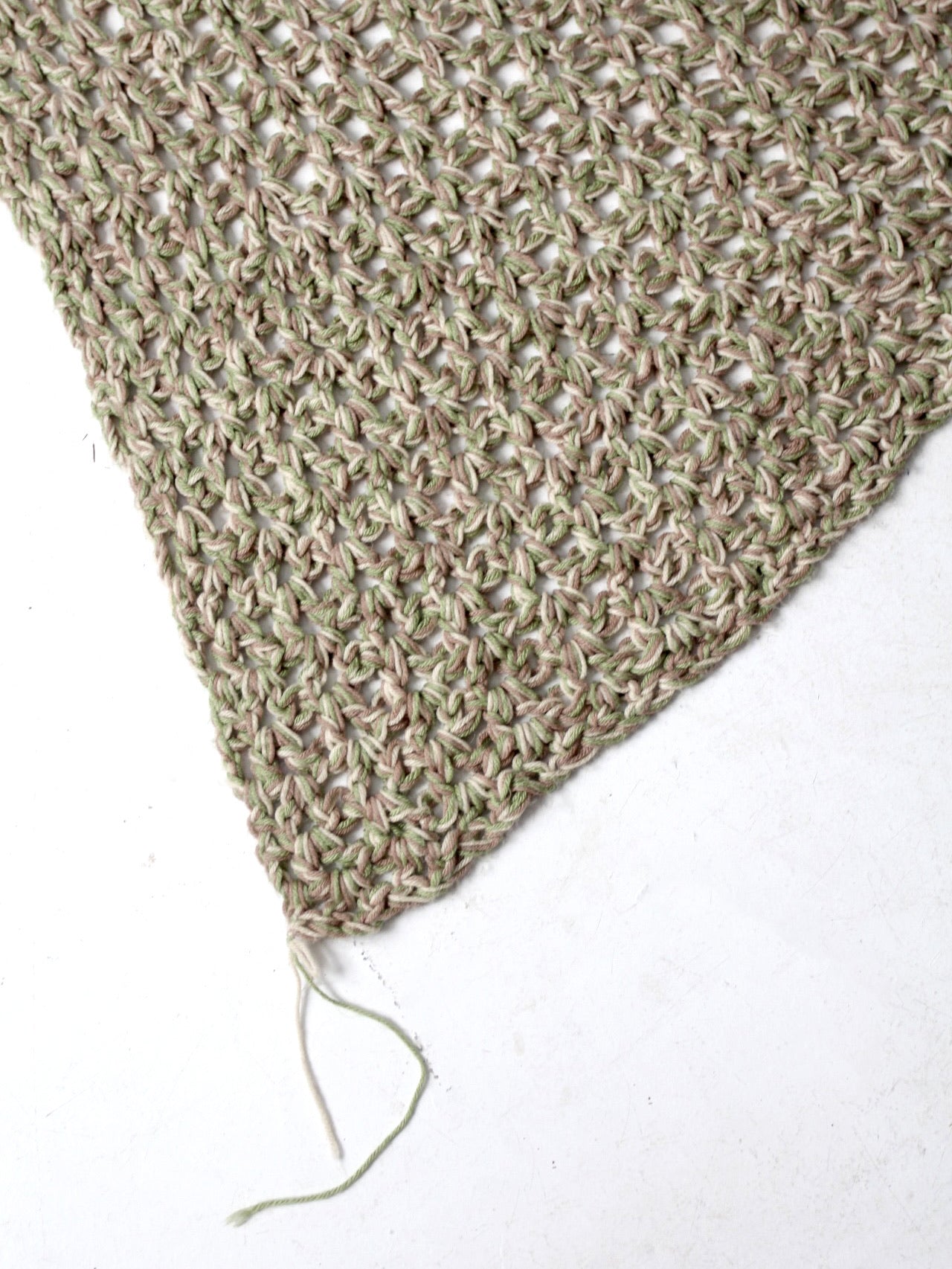 vintage hand-knit throw blanket