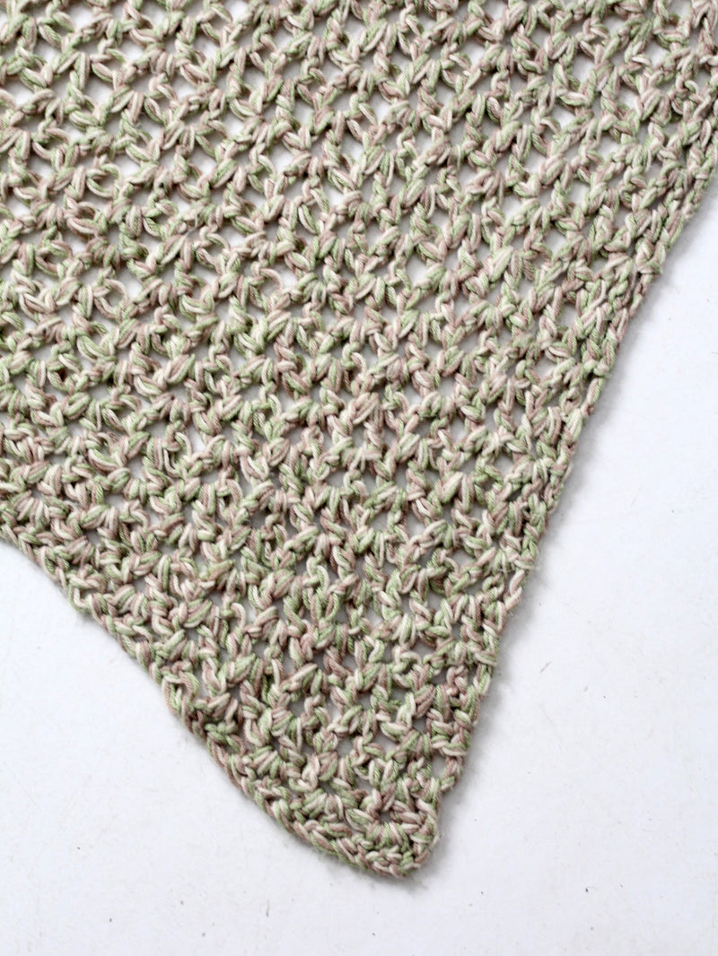 vintage hand-knit throw blanket