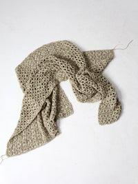 vintage hand-knit throw blanket