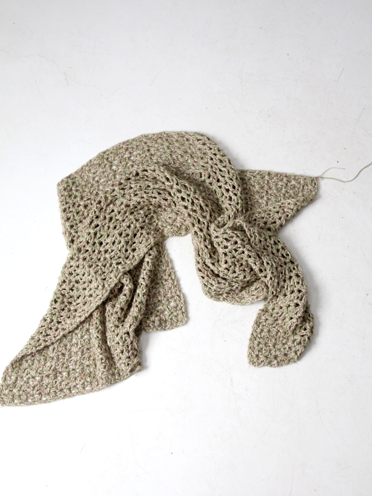 vintage hand-knit throw blanket