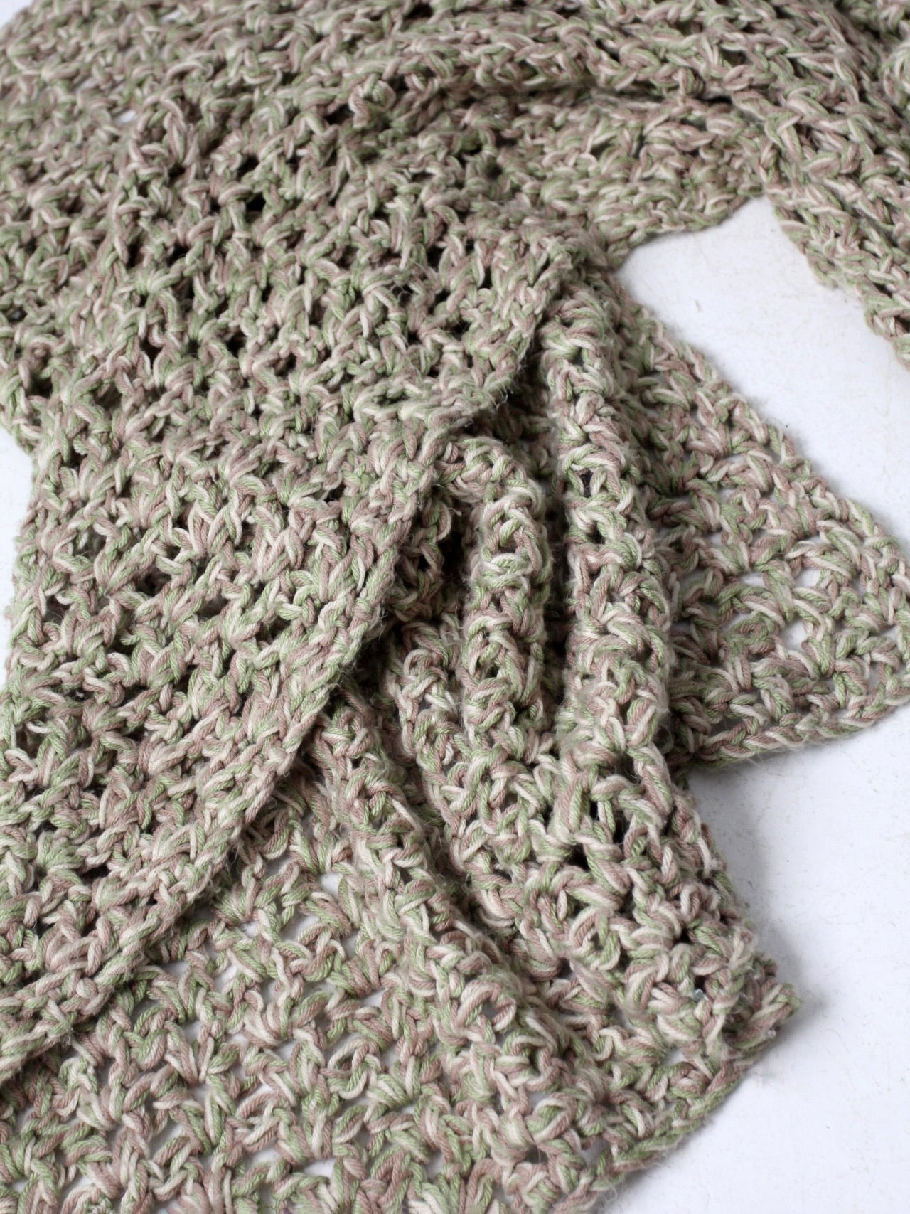 vintage hand-knit throw blanket