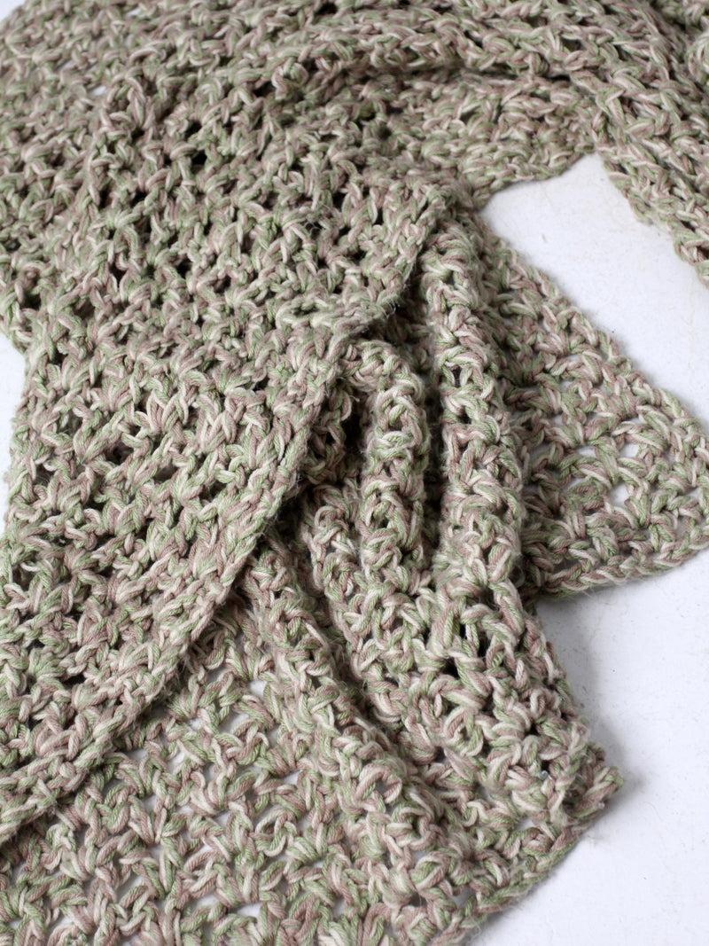 vintage hand-knit throw blanket