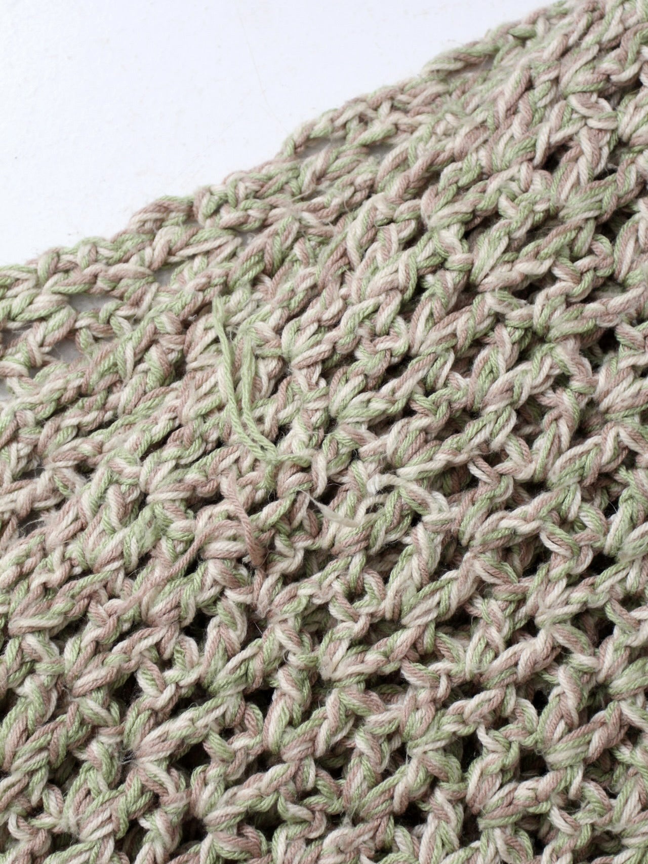 vintage hand-knit throw blanket