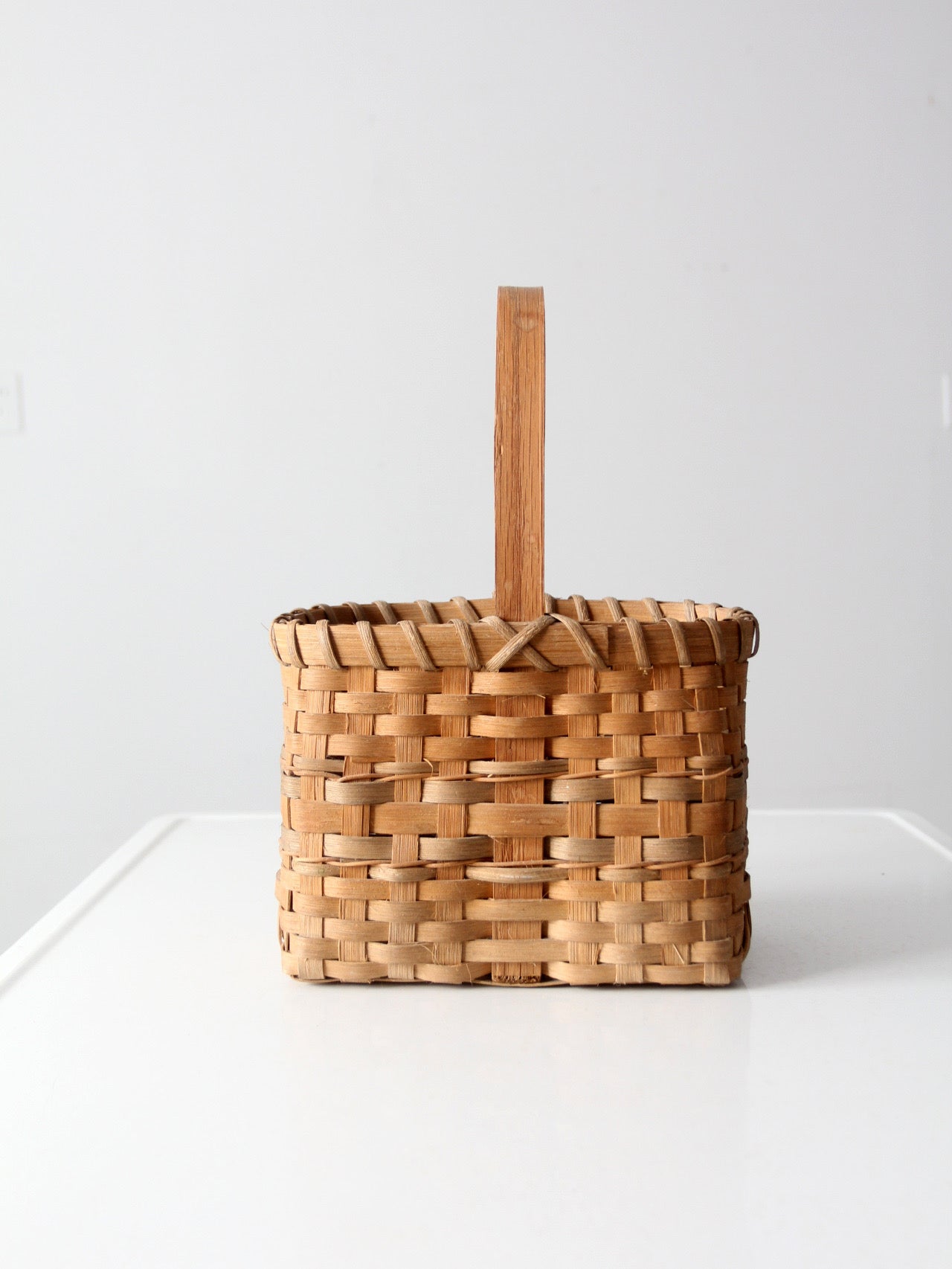 vintage handwoven splint basket