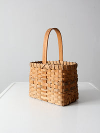 vintage handwoven splint basket