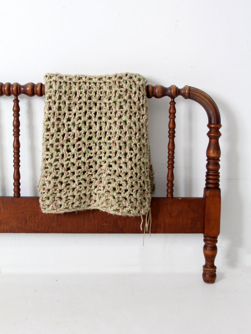 vintage hand-knit throw blanket
