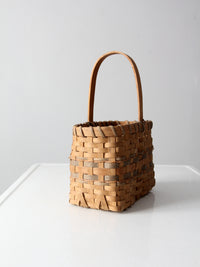 vintage handwoven splint basket