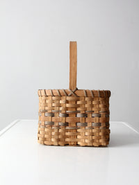 vintage handwoven splint basket