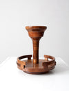 vintage rotating wood tabletop stand