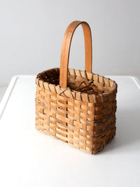 vintage handwoven splint basket