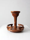 vintage rotating wood tabletop stand