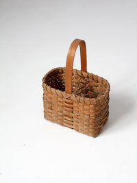 vintage handwoven splint basket