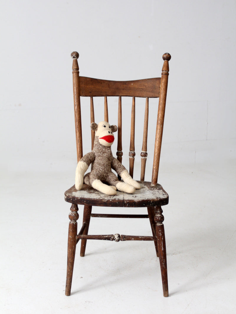 antique children's spindle back chair