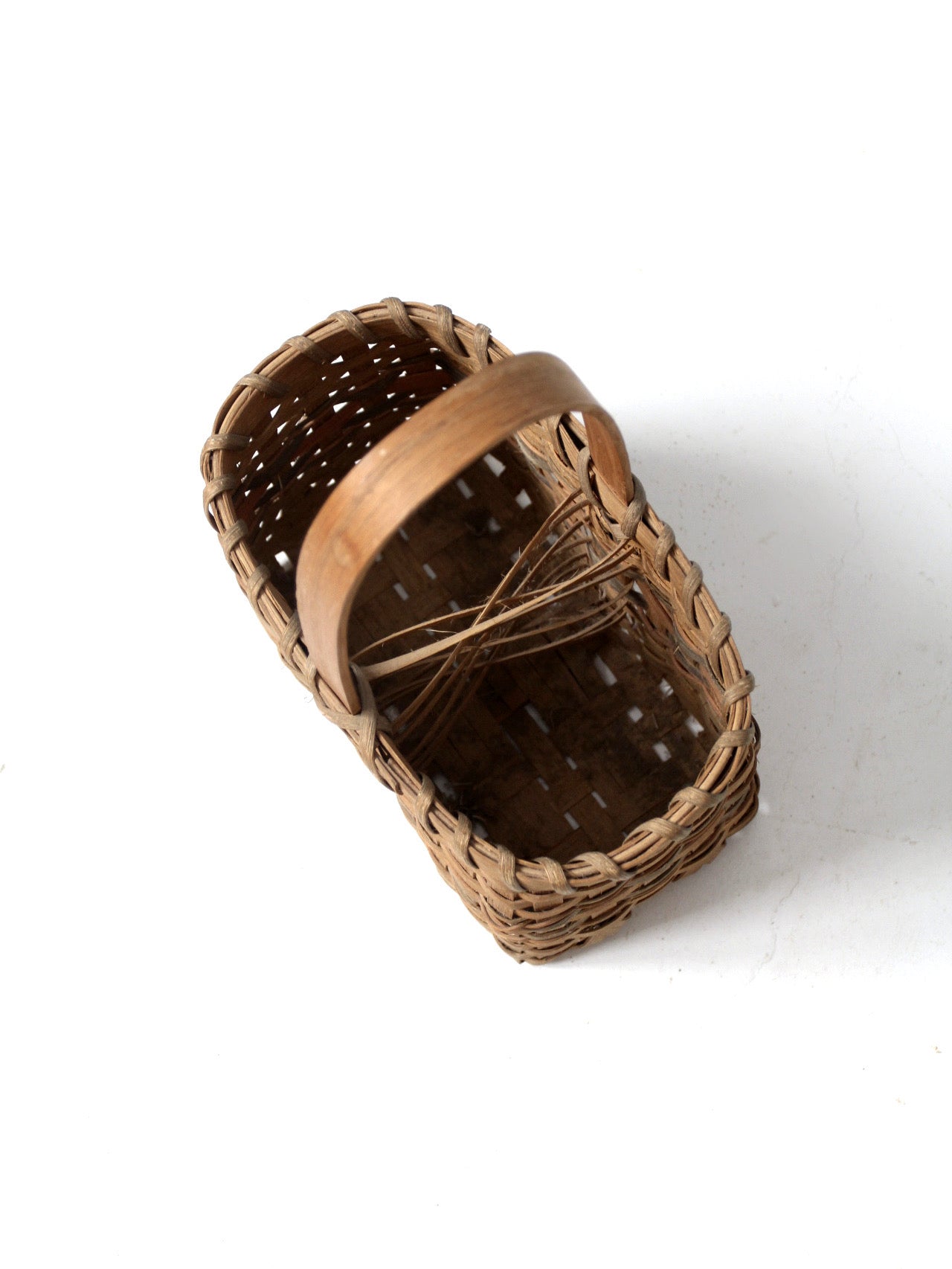 vintage handwoven splint basket