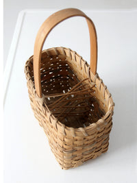 vintage handwoven splint basket